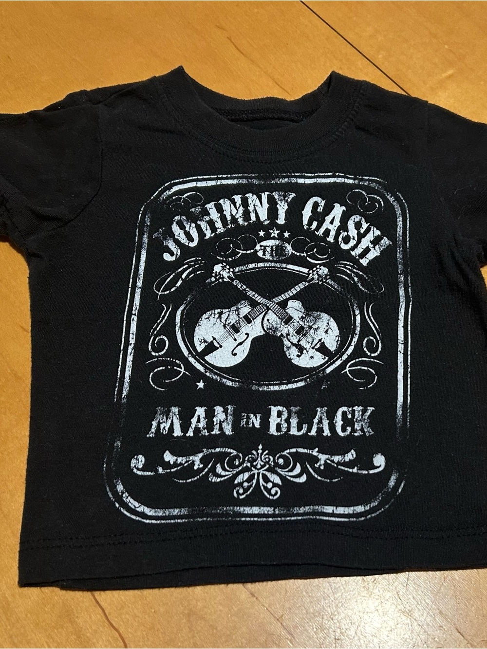 Johnny Cash 'Man in Black' Black Short Sleeve Graphic Tee for Kids